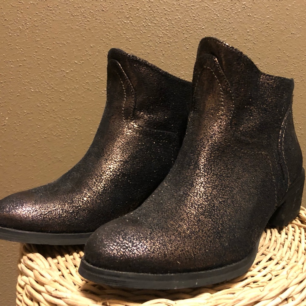 Black Metallic Bootie